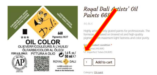 Royal Dali Oil Paint Imperfect Tubes